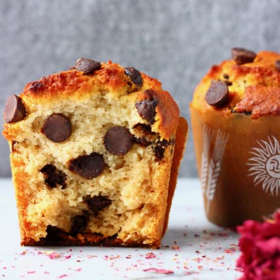 GF Vegan Chocolate Chip Muffins
