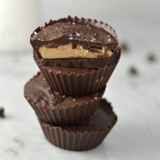 Dark Chocolate Salted Caramel Cups