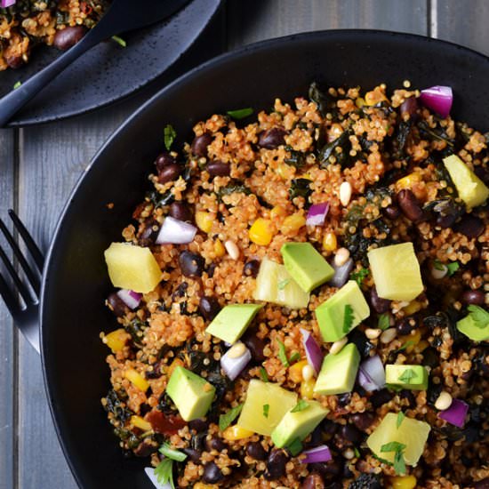 Southwest Chipotle Kale Quinoa Bowl