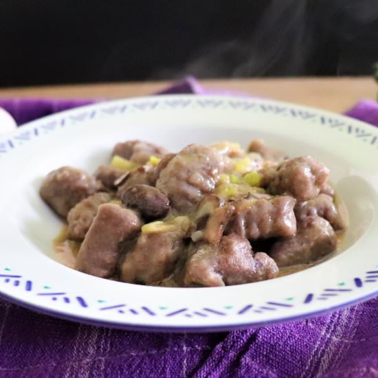 Purple Sweet Potato Gnocci & Sauce