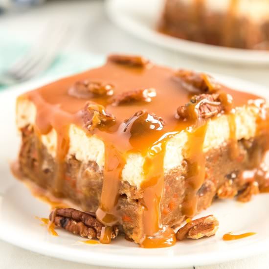 Caramel Carrot Cake Poke Cake
