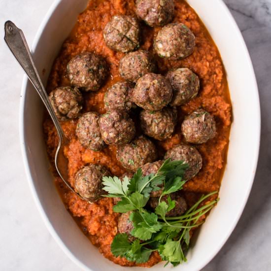 Lamb Meatballs Carrot Tomato Sauce