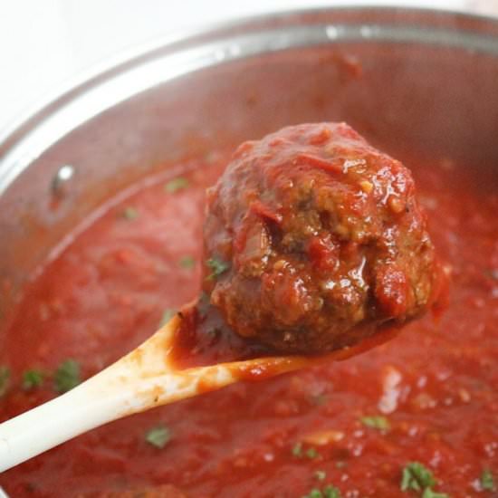 Tomato Sauce and Meatballs