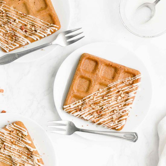 Healthy Carrot Cake Waffles