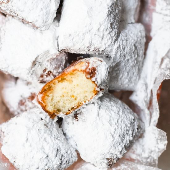 Blood orange beignets