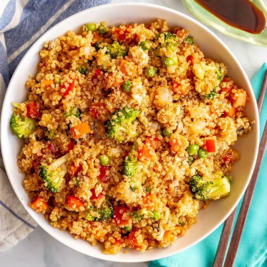 Vegetarian quinoa fried rice