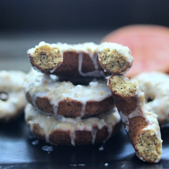 Baked Grapefruit Poppy Seed Donuts