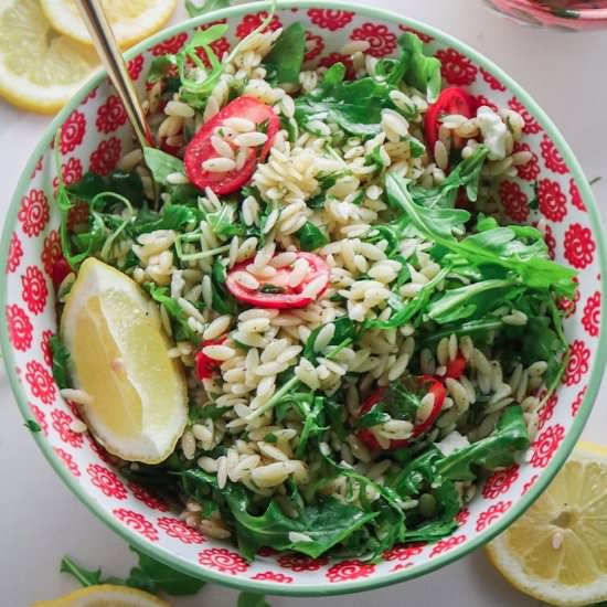 Lemon Herb Orzo Salad