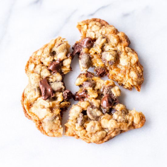 Soft Oatmeal Chocolate Chip Cookie