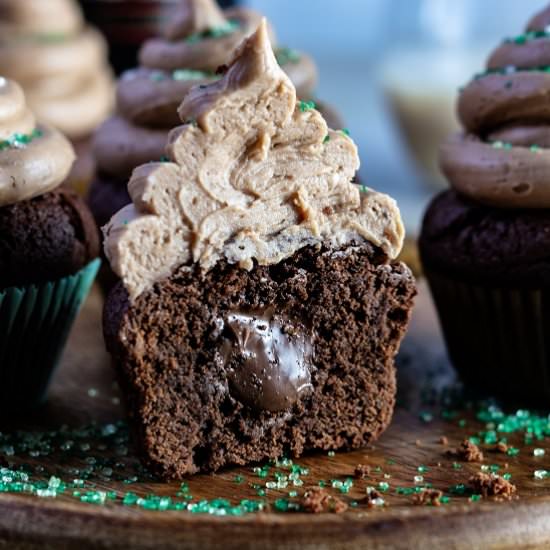 nutella stuffed brownie cupcakes