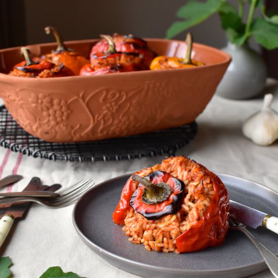 Rice Stuffed Red Peppers