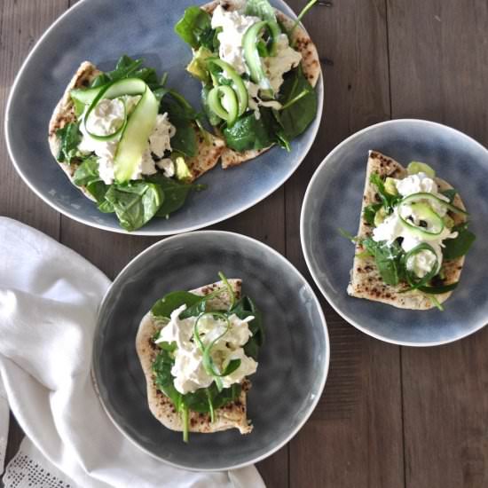 Curried Chicken Salad on Naan Bread