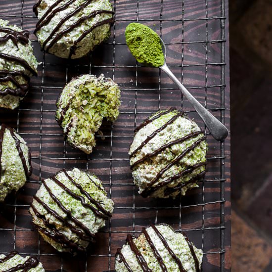 Coconut Matcha Macaroons