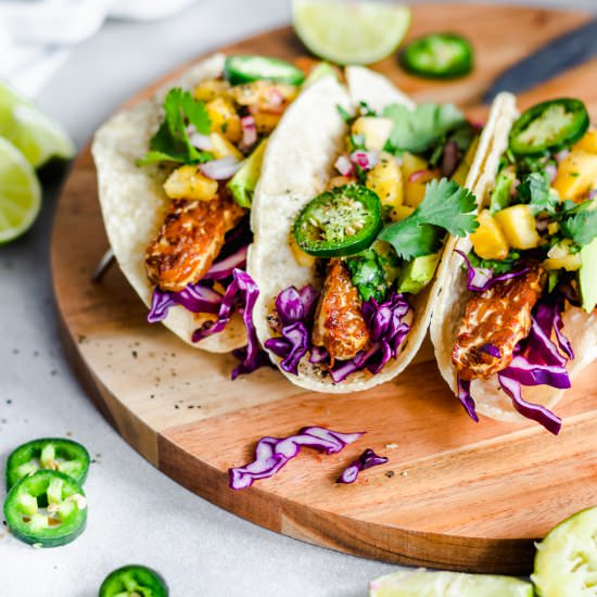 Maple Glazed Tempeh Tacos