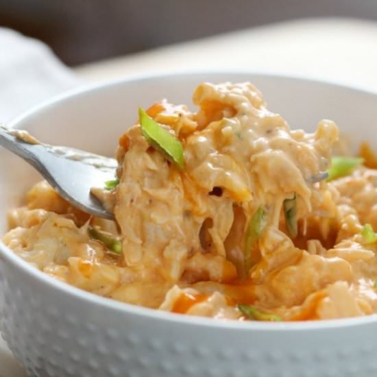 Buffalo Chicken and Cauliflower Dip