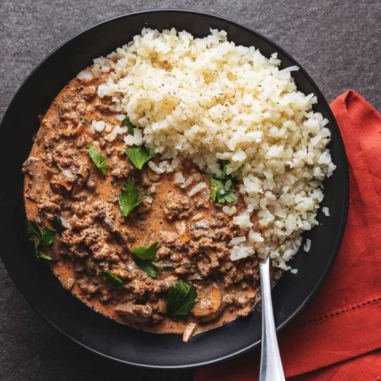 Ground Beef Stroganoff