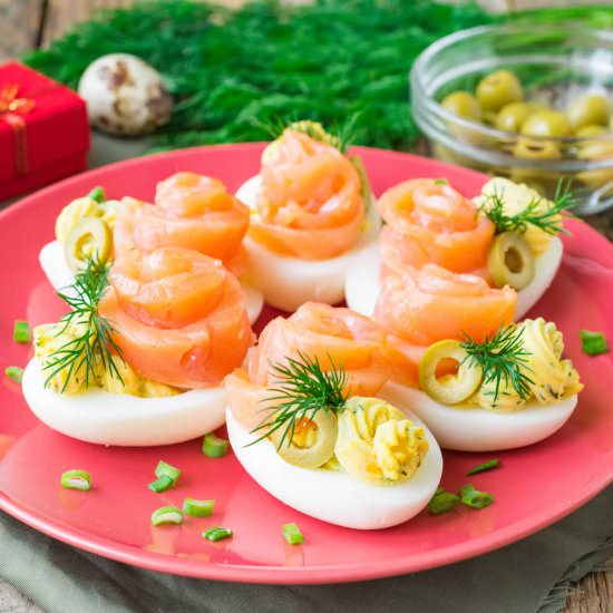 Salmon Deviled Eggs
