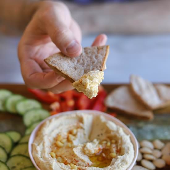 Homemade pita chips