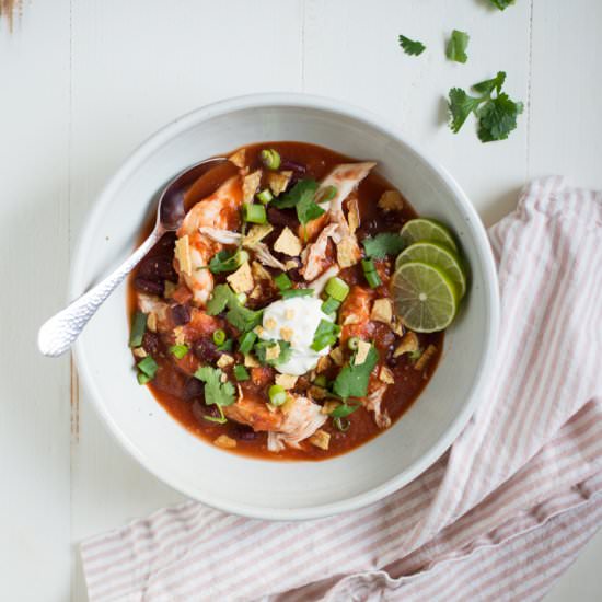 Slow Cooker Chicken Taco Chili