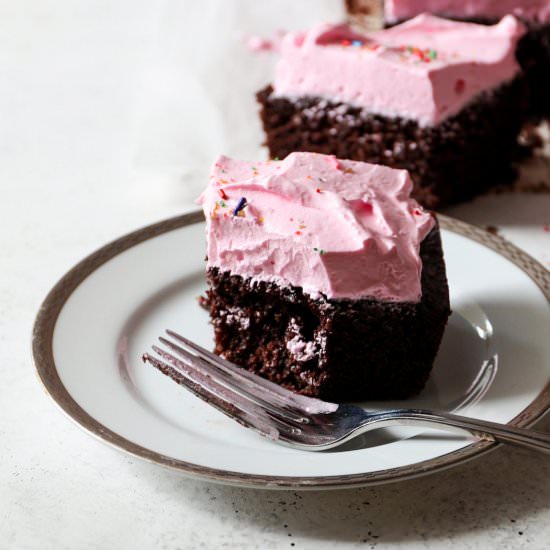 Chocolate Cake Strawberry Frosting