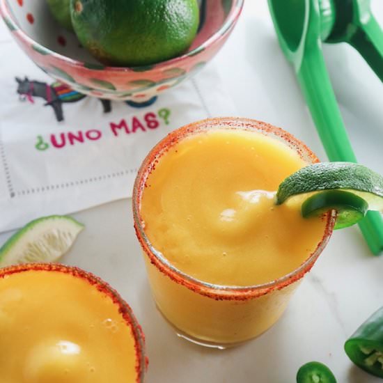 Frozen Mango Jalepeno Margaritas