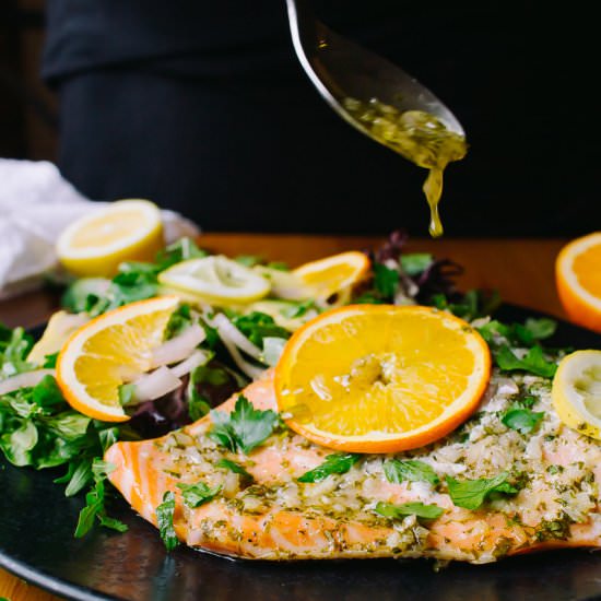 Low Carb Citrus Glazed Salmon