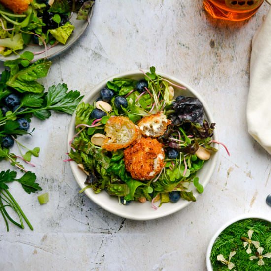Spring Salad & Crispy Goat Cheese