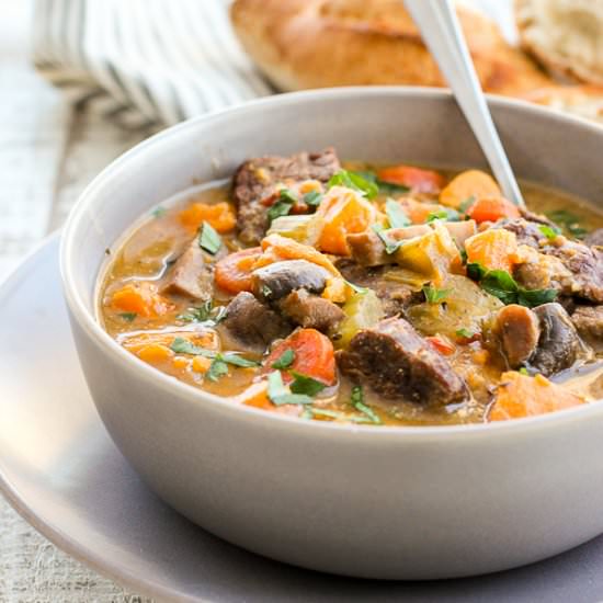 Sweet Potato Mushroom Beef Stew