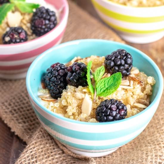Breakfast Quinoa w Blackberries