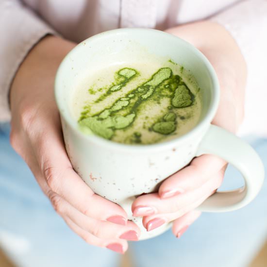 matcha mushroom latte