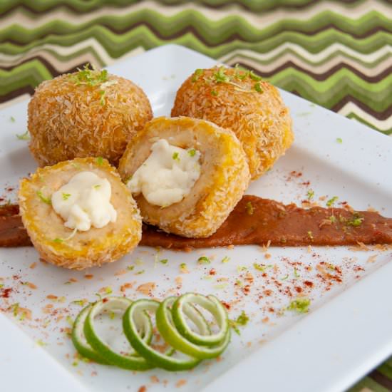 Plantain Croquettes w Cashew Butter