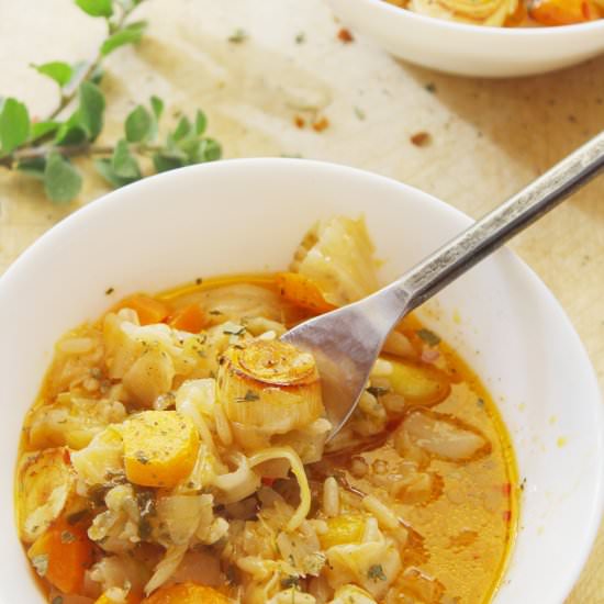 One Pot Cabbage and Rice Stew