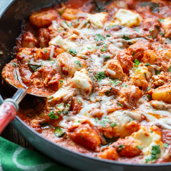 Baked Gnocchi w/ Ricotta & Spinach