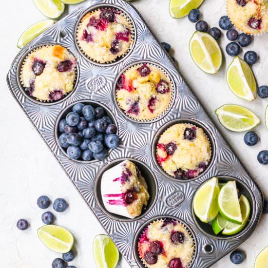 Blueberry lime muffins