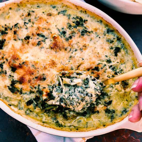 Keto Artichoke Spinach Dip