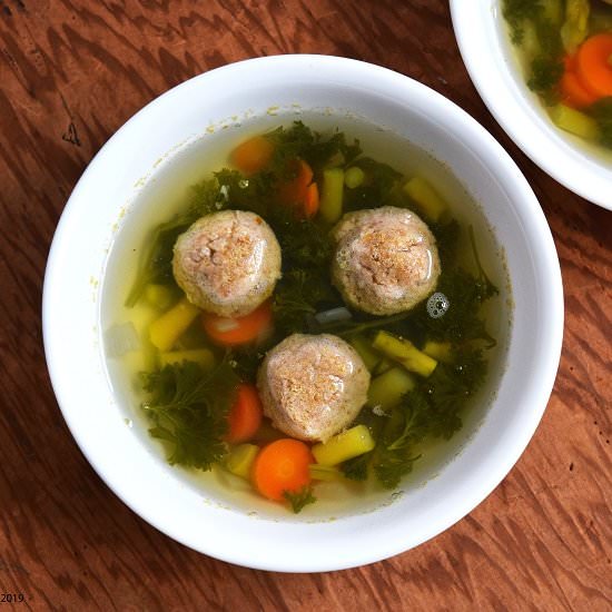 Grain Free Matzo Ball Soup