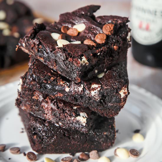 Vegan Guinness Chocolate Brownies