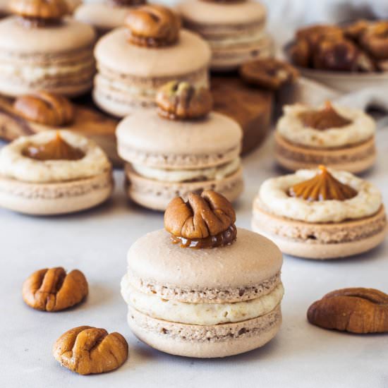 Dulce de Leche Walnut Macarons