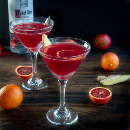 Blood Orange Ginger Spritz