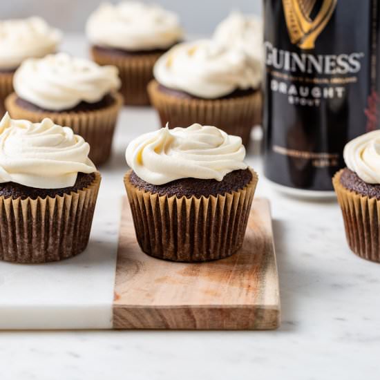 Epic Chocolate Guinness Cupcakes