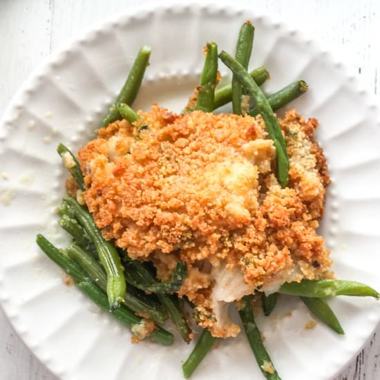 Low Carb Baked Fish w Green Beans