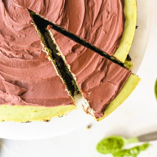 Citrus matcha cheesecake