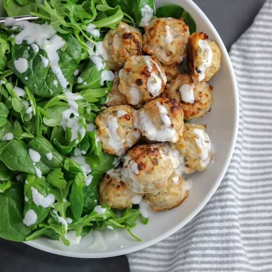 Mini Sheet-Pan Chicken Meatballs
