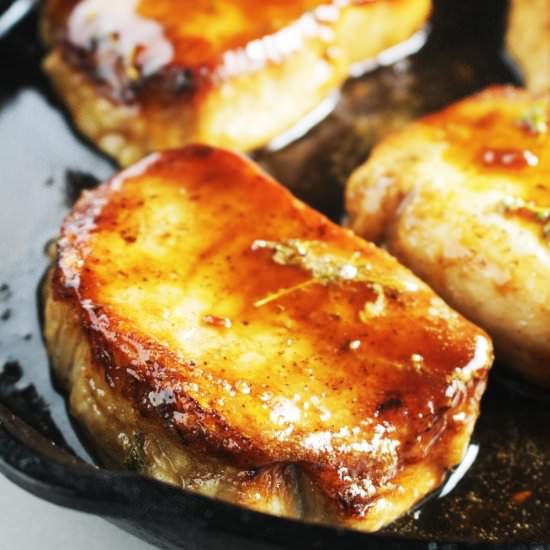 Maple Soy Glazed Pork Chops