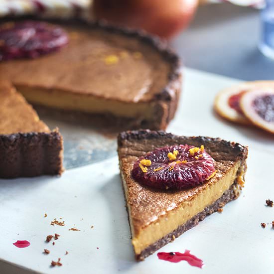 Cardamom Oat Blood Orange Tart