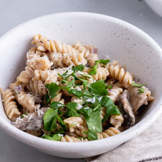Pressure Cooker Mushroom Pasta