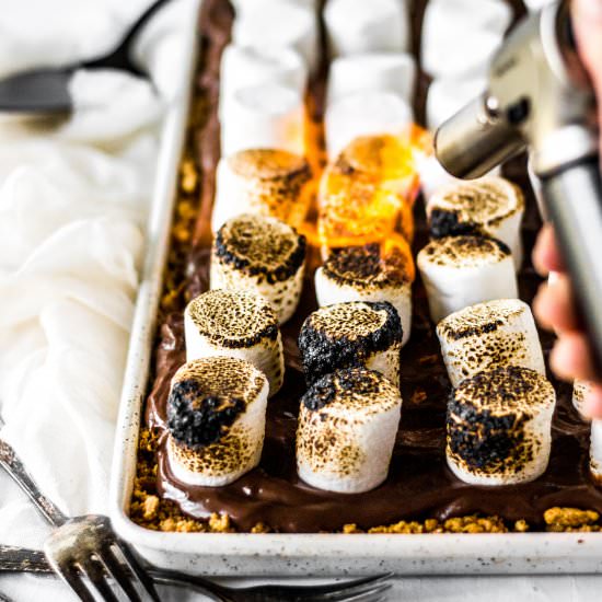 s’mores slab pie