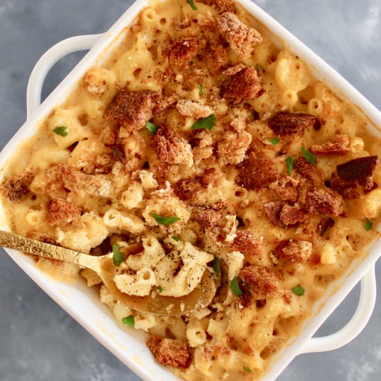 Breadcrumb Baked Mac and Cheese