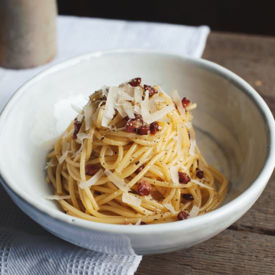Bucatini with Lemony Carbonara