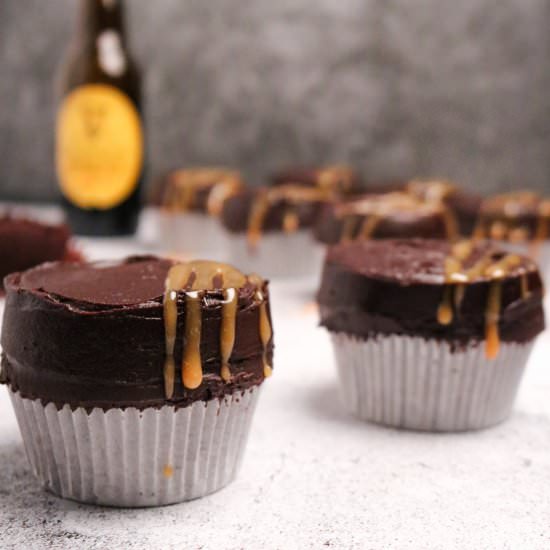 Guinness Dark Chocolate Cupcakes